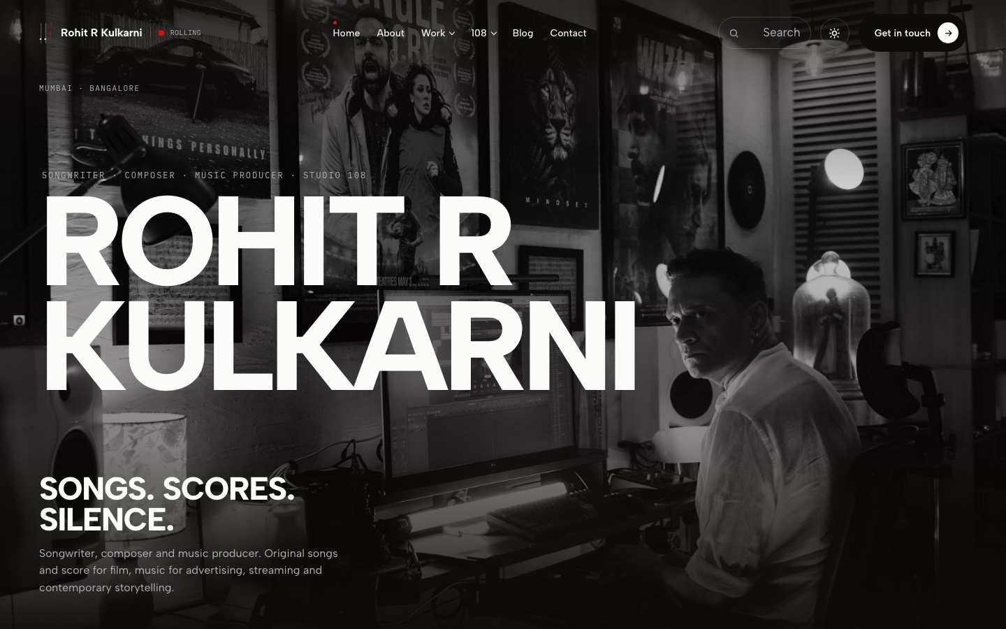 Snapshot of the Rohit Kulkarni website